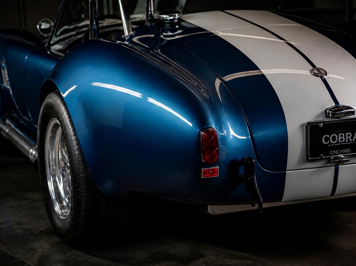 Shelby Cobra — rear quarter — after paintless dent repair