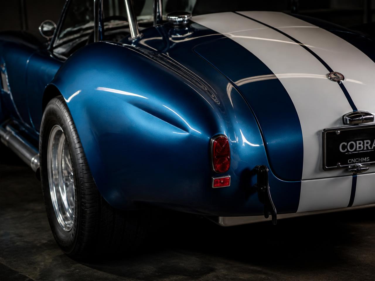Shelby Cobra — rear quarter — before repair